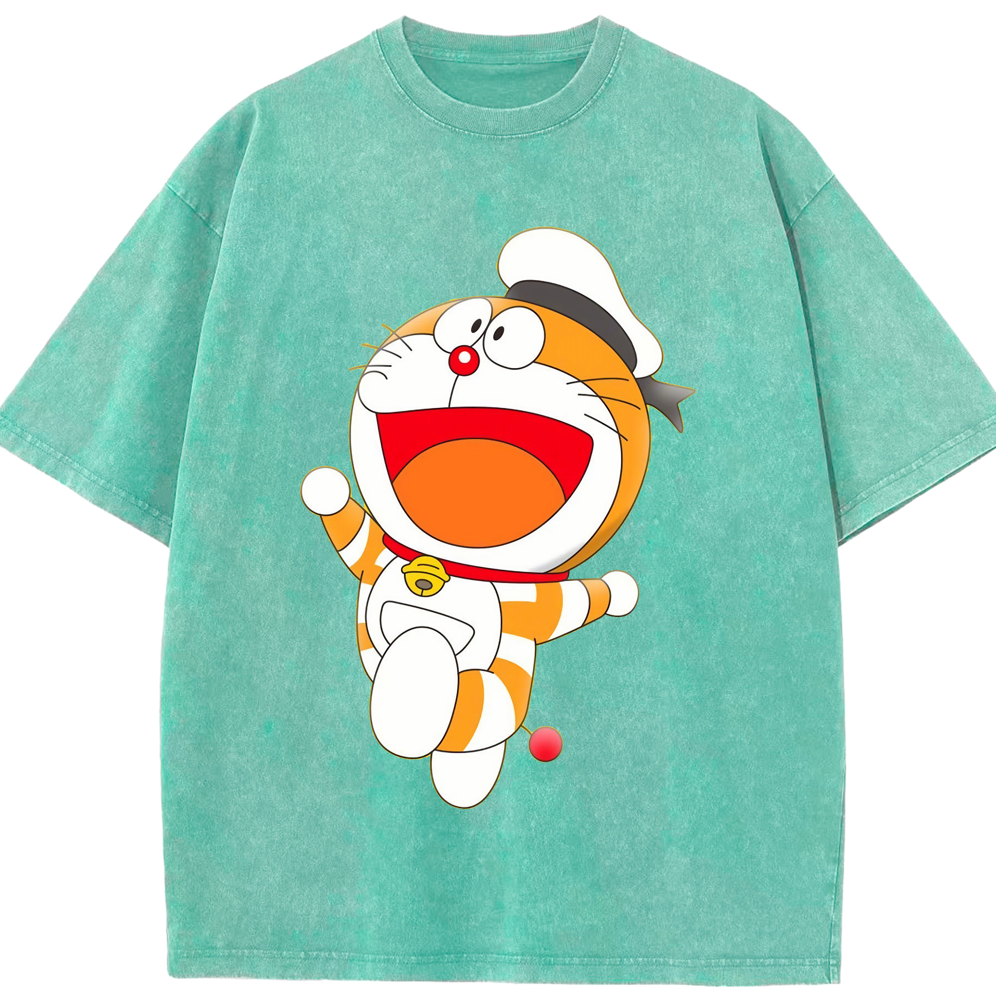 （画像用） ドラえもん Doraemon 綿100% ヴィンテージ風 半袖Tシャツ（フロントプリント）
